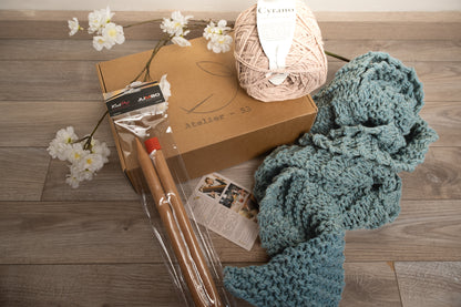 Kit de tricot (débutant) - Maxi écharpe BETTY JEANE