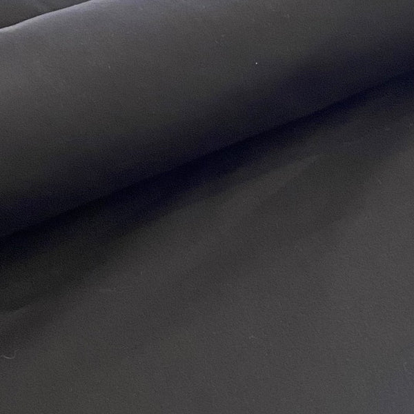 Popeline unie noire | 10 cm