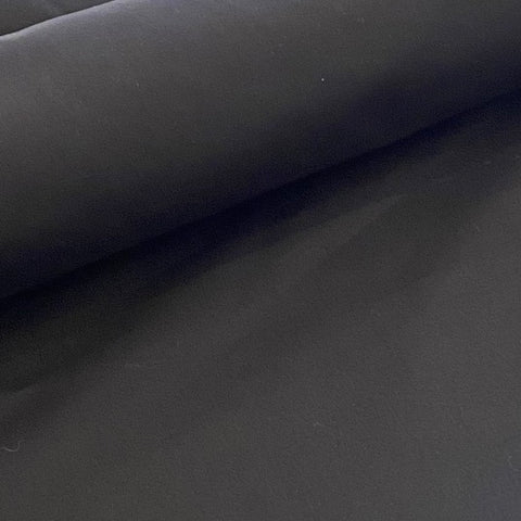 Popeline unie noire | 10 cm