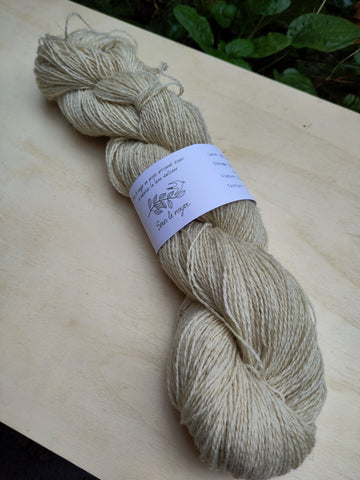 Laine 'Chaussette' ultra locale, naturel - Sous le Noyer | 100 gr