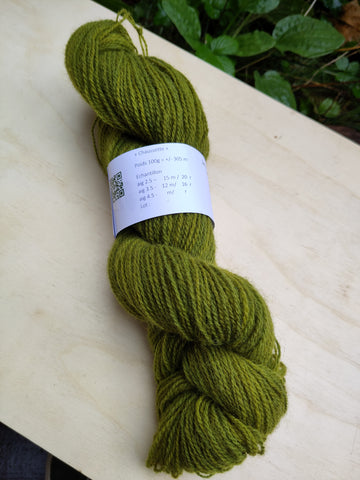 Laine 'Chaussette' ultra locale, reine des prés + indigo - Sous le Noyer | 100 gr