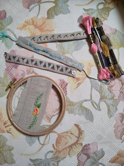 Jeudi 9 juillet | Mini-stage broderie+couture : Bracelet brodé en lin