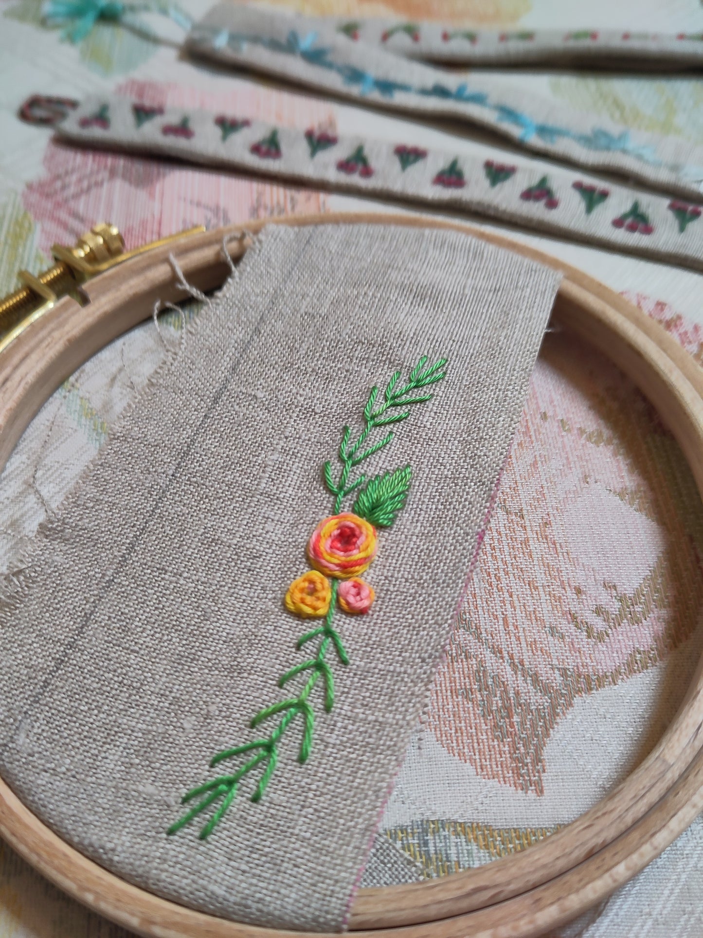 Jeudi 9 juillet | Mini-stage broderie+couture : Bracelet brodé en lin