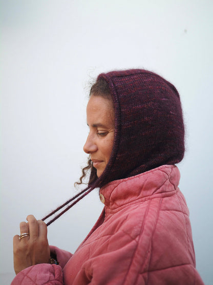 Kit de tricot (intermédiaire) - Cagoule 'Ollie'