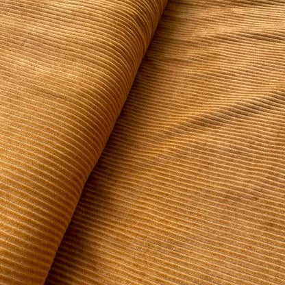 -20% ! Velours côtelé doux extensible 'caramel café' | 10 cm