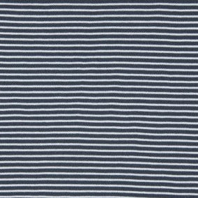 Jersey-interlock coton bio rayé encre, Atelier-53