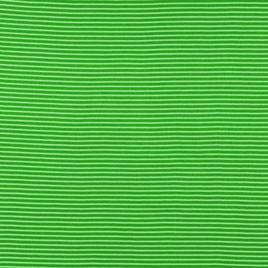 Jersey-interlock rayures vert / blanc