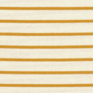 Jersey-interlock ligné moutarde | 10 cm