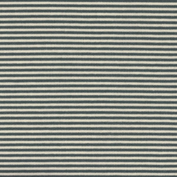 Coupon Jersey-interlock ligné gris foncé et écru | 60x160 cm