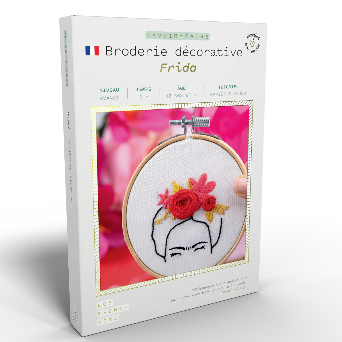 Boîte du kit de broderie Frida
