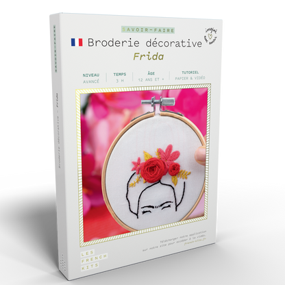 Boîte du kit de broderie Frida