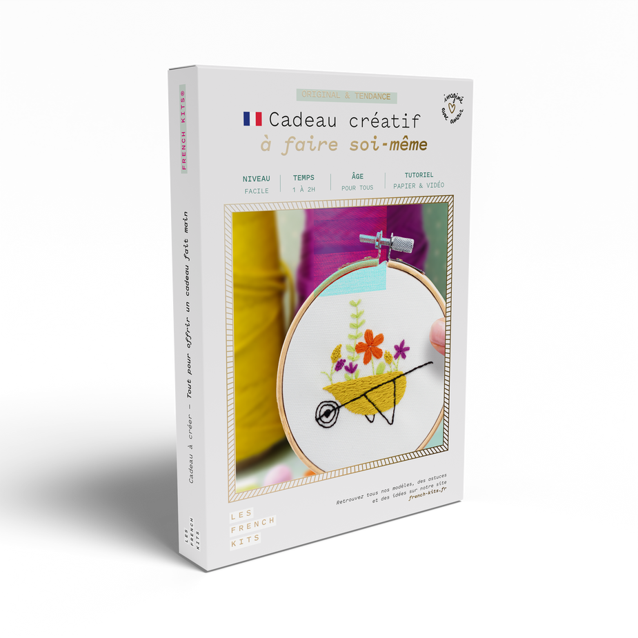 Boîte du kit de broderie Brouette végétale
