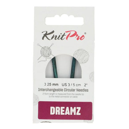 Pointes interchangeables courtes KnitPro Dreamz, 5 cm