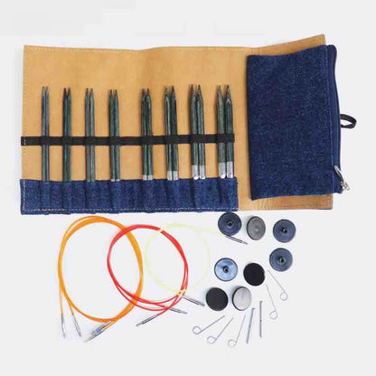 Set d'aiguilles circulaires interchangeables « Indigo » | KnitPro