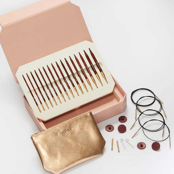 Set d'aiguilles circulaires interchangeables 'luxe Symfonie Rose' - KnitPro