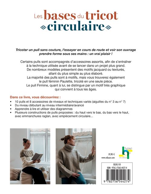 Couverture du livre Les bases du tricot circulaire, 18 modèles à tricoter