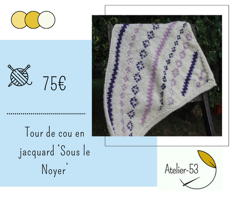 Kit de tricot (intermédiaire) - Tour de cou 'Sous le Noyer'