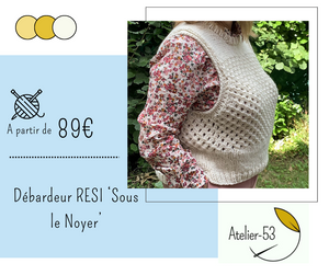 Kit de tricot (intermédiaire) - Débardeur RESI 'Sous le Noyer'