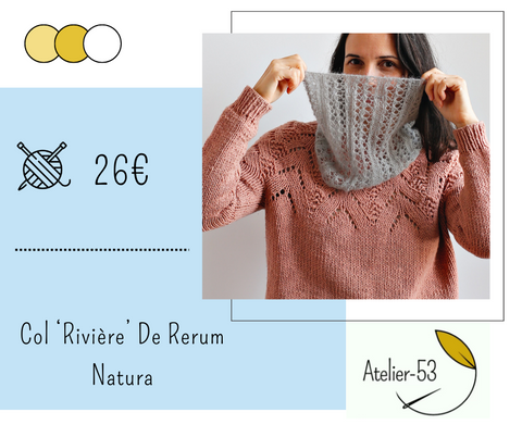 Kit de tricot (intermédiaire) - Col 'Rivière' De Rerum Natura