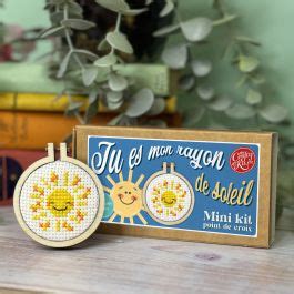 Mini kit point de croix Tu es mon rayon de soleil
