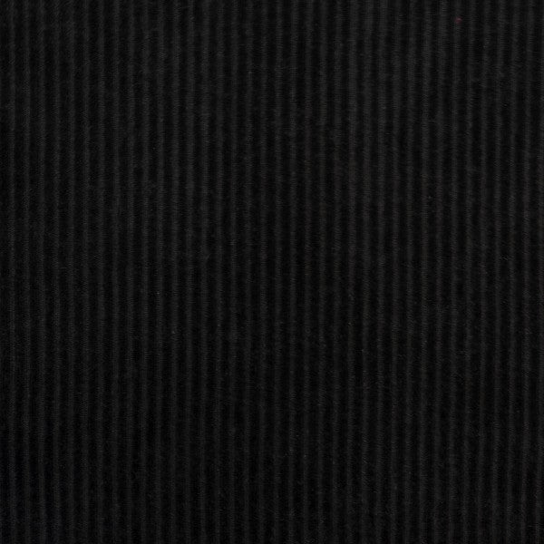 Velours côtelé doux extensible noir | 10 cm