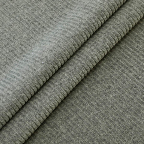 Velours côtelé doux extensible 'gris chiné' | 10 cm
