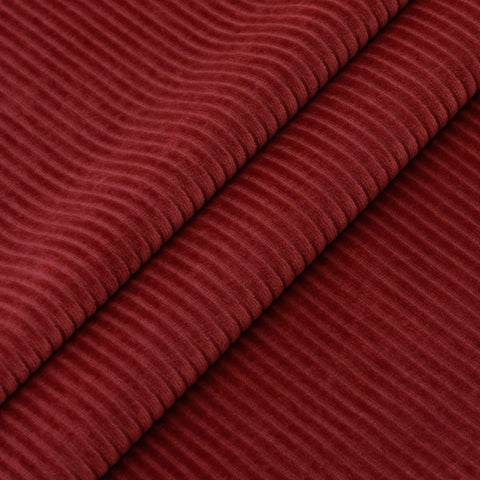 Velours côtelé doux extensible 'rouge bordeau' | 10 cm