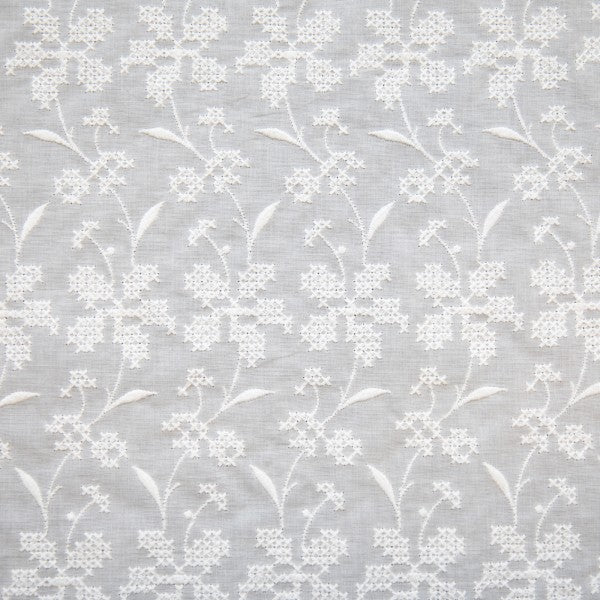 Broderie anglaise coton bio blanche bloom, Atelier-53