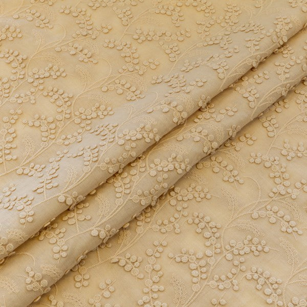 Broderie anglaise coton bio beige mimosa, Atelier-53