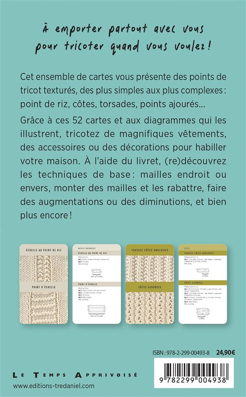 Points de tricot - 52 cartes pour apprendre les textures au tricot