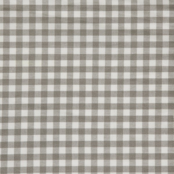 Popeline coton bio à carreaux vichy gris cendré, Atelier-53