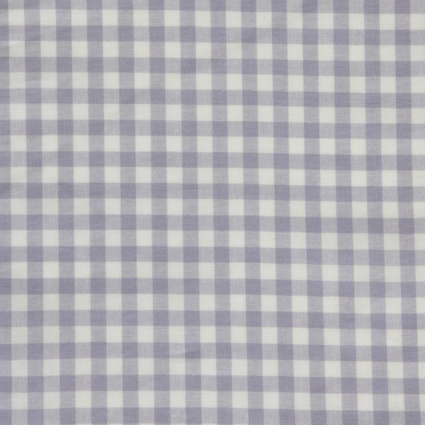 Popeline "vichy", carreaux moyens lavande | 10 cm