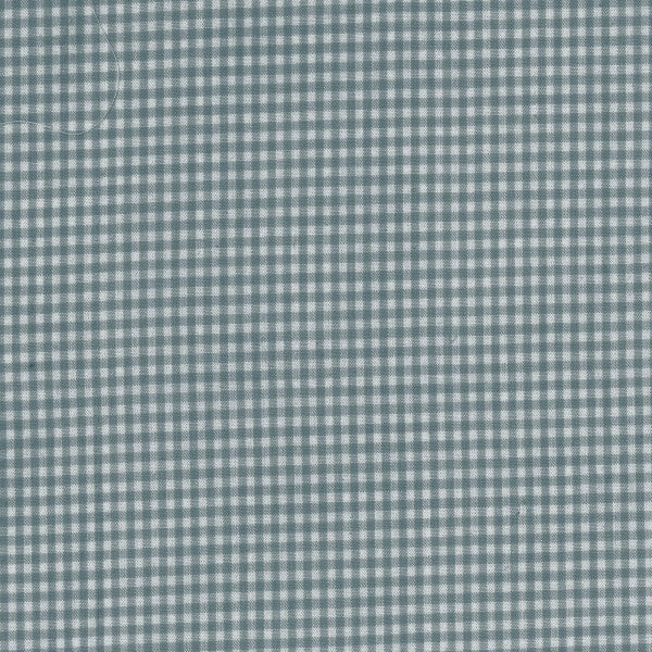 Popeline coton bio à carreaux vichy gris-bleu, Atelier-53