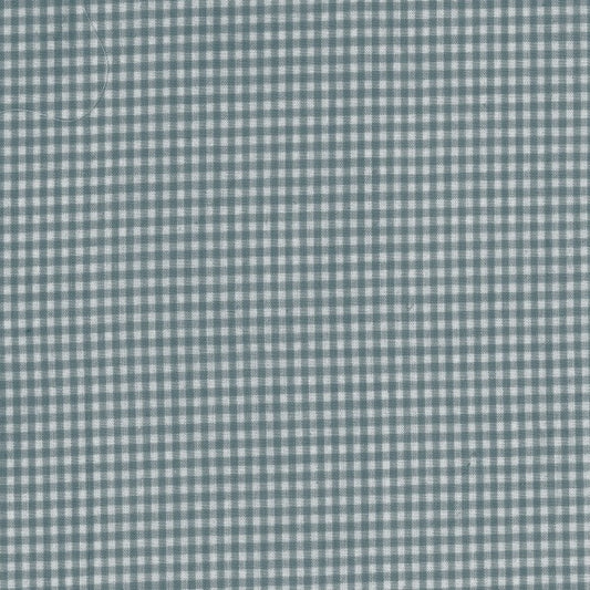Popeline "vichy", carreaux gris/bleu | 10 cm