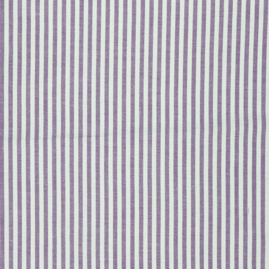 Popeline, fines rayures mauves et blanches | 10 cm