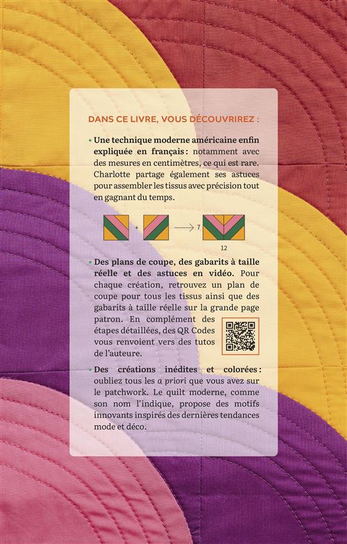 Pages intérieures du livre Quilt moderne, modèles de patchwork contemporain
