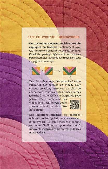 Pages intérieures du livre Quilt moderne, modèles de patchwork contemporain