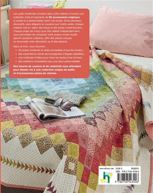 Couverture du livre Quilts modernes, 26 accessoires & quilts contemporains
