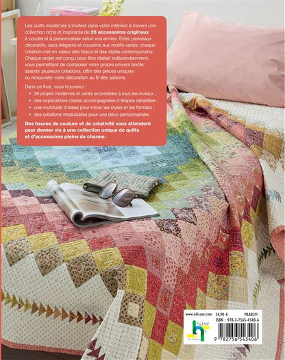 Couverture du livre Quilts modernes, 26 accessoires & quilts contemporains