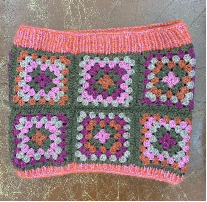 Kit de crochet (intermédiaire) - Tour de cou en granny squares