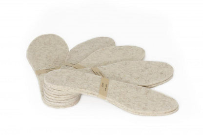 Laine, feutre / feutrine, beige (grande largeur) | 10 cm