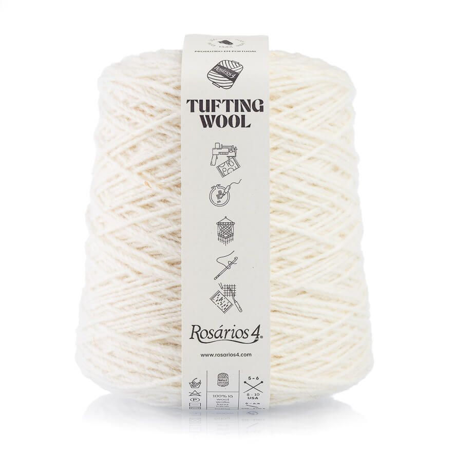 Tufting Wool, 'blanc' | 50 gr