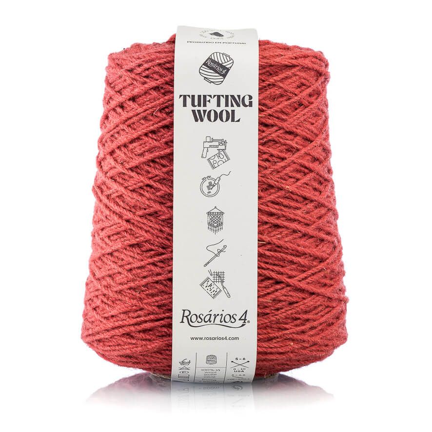 Tufting Wool Rose foncé, Atelier-53