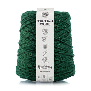 Tufting Wool, 'vert bouteille' | 50 gr