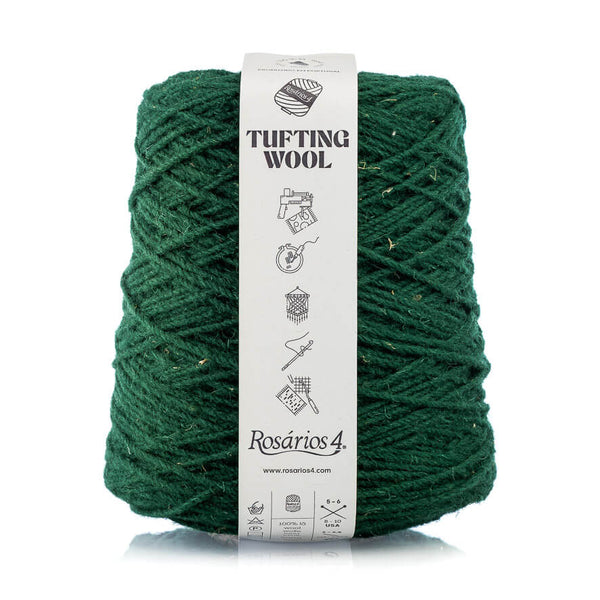 Tufting Wool, 'vert bouteille' | 50 gr