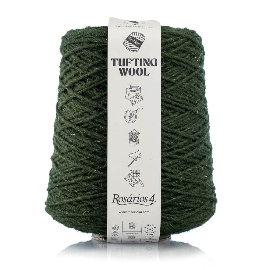 Tufting Wool Vert foncé, Atelier-53