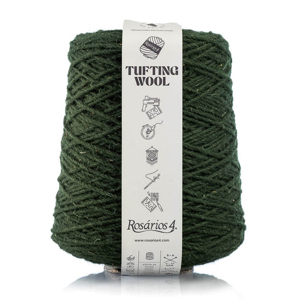 Tufting Wool, 'vert foncé' | 50 gr