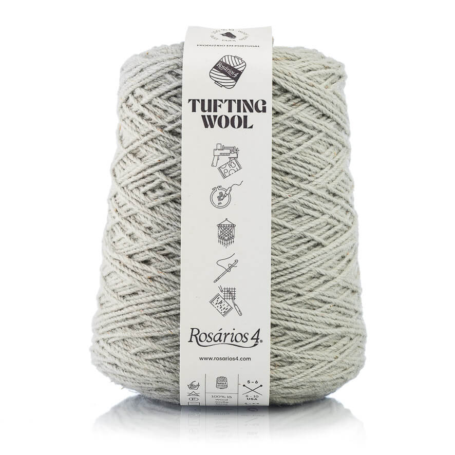 Tufting Wool Gris clair, Atelier-53