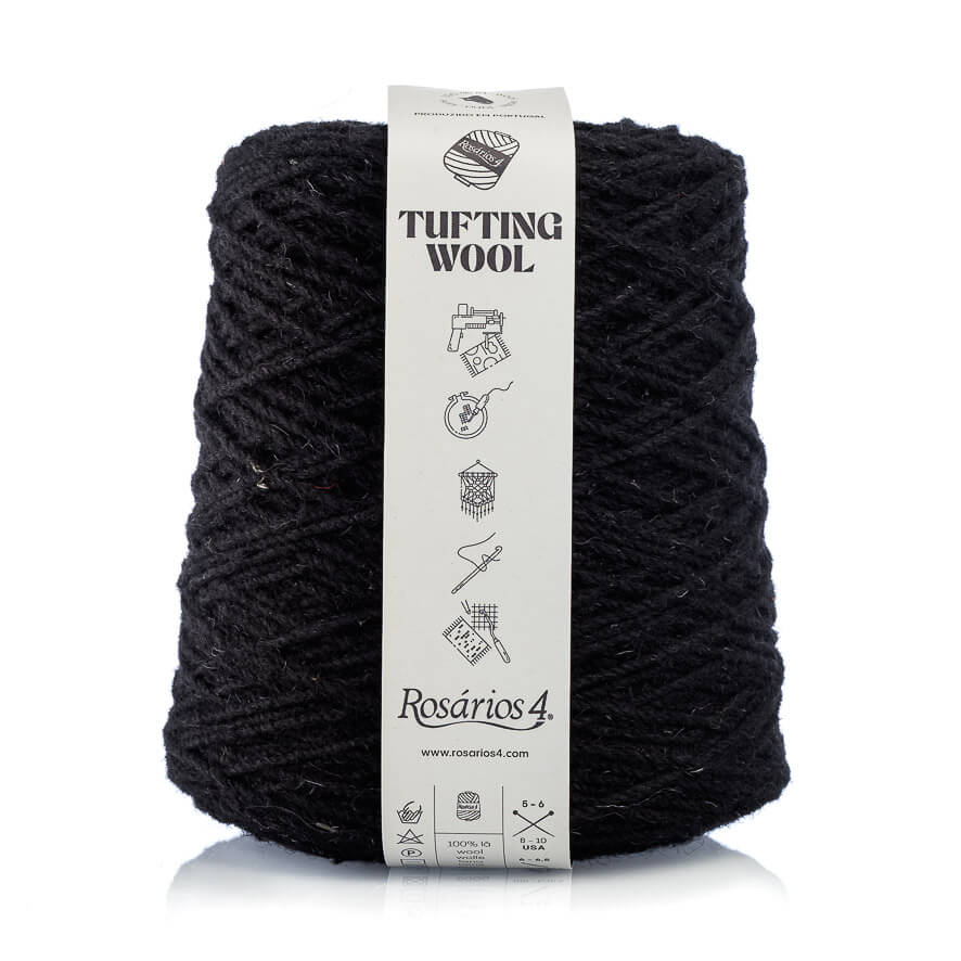 Tufting Wool Noir, Atelier-53