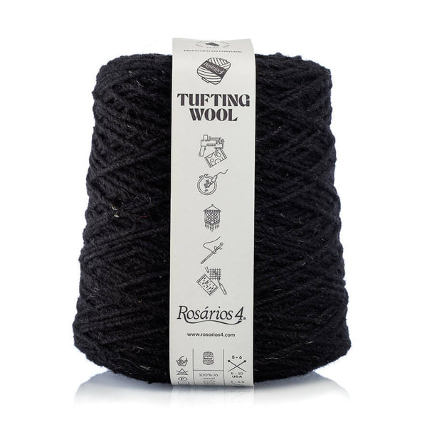 Tufting Wool, 'noir' | 50 gr